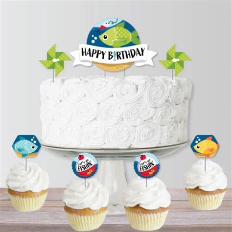 Let S Go Fishing Dessert Cupcake Toppers Fish Themed Birthday