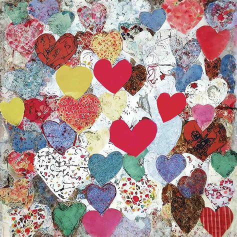 Mixed Media Valentine Hearts Collage Background Paper 03 - SteinMixedMedia