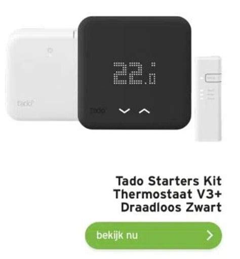 Tado Starters Kit Thermostaat V Draadloos Zwart Aanbieding Bij Gamma