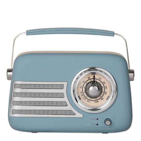 Akai A60048blu Vintage Bluetooth Radio Blue Delta House And Home