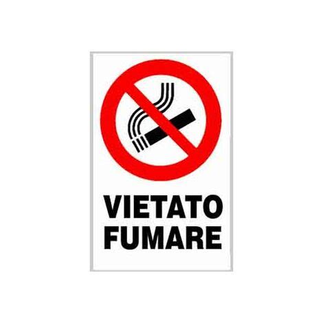 CARTELLO VIETATO FUMARE Cm 20x30