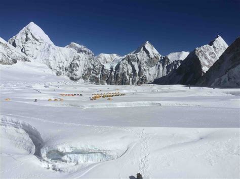 Climbers arriving into Everest base camp after first rotation - Madison ...