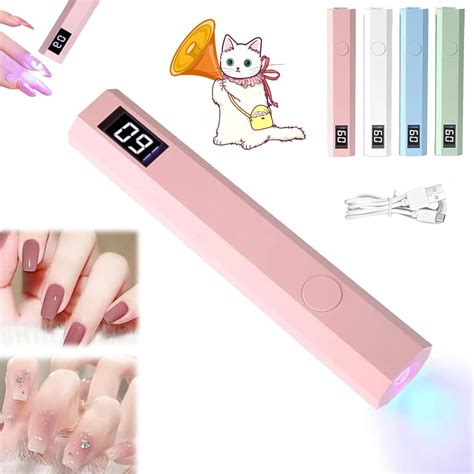 Finger Nails UV Light, Glo Nail Stickers Kit with Uv Light, Portable