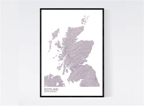 Scotland Topographic Map Print Many Colours Fast Delivery - Etsy