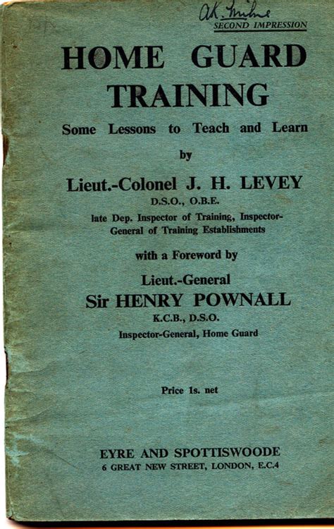 home guard  great britain general information training manuals