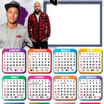 Calendário 2023 Neymar Junior PNG Moldura Imagem Legal