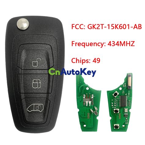 Cn For Ford Transit Flip Remote Key Button Mhz Chip Hitag