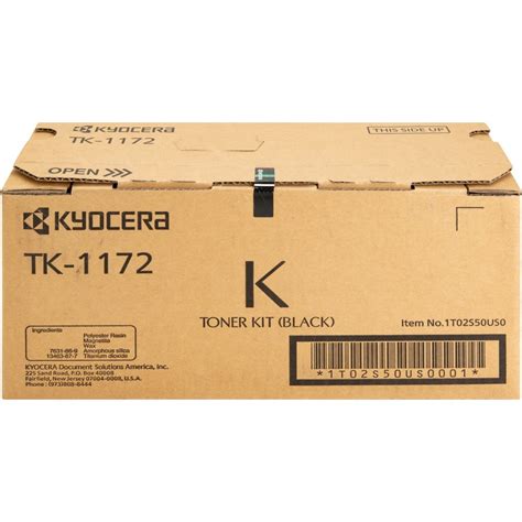 Kyocera TK-1172 Toner Cartridge - Black - Laser - 7200 Pages - 1 Each ...