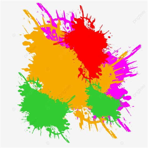 Holi Colors Splash Vector Colour Spalsh Rang PNG And Vector With