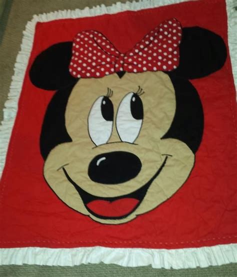 Minnie Mouse Quilt Baby Girl Quilt Red Quilt Baby Blanket Custom