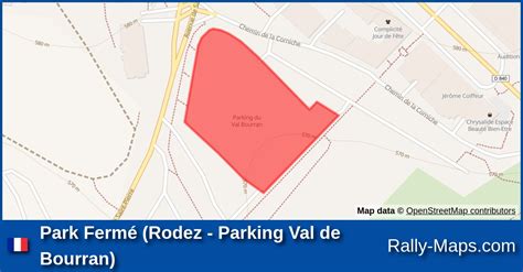 Park Ferm Rodez Parking Val De Bourran Stage Map Rallye Aveyron