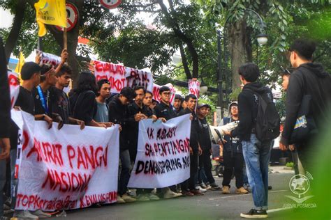 Darurat Pangan Nasional PMII Kota Bandung Lakukan Unjuk Rasa