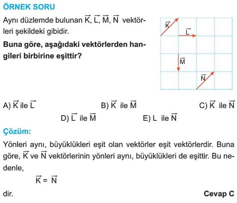 Sinif Fizik Vektorler Cozumlu Sorular Konu Anlat M