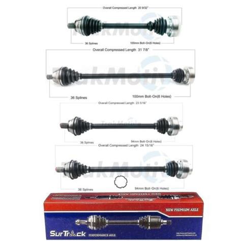 Surtrack CV Axle Shaft Kit Front And Rear EBay