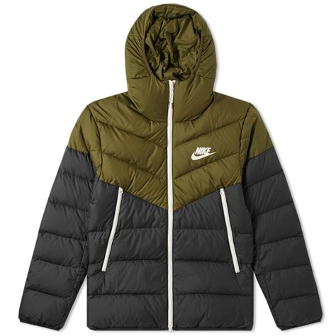 Nike Down Filled Hooded Windrunner Jacket Olive Canvas Black And Sail End Us