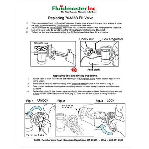 Fluidmaster 703ap4 Glacier Bay Flapperless Toilet Fill Valve