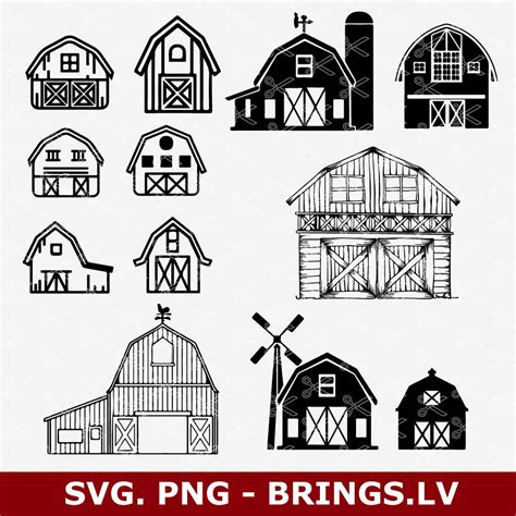 Barn Svg Farm Svg Barn Farmhouse Svg Farming Svg Png Cut Files