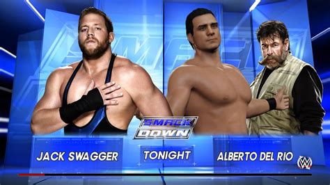 WWE Smackdown 11 26 15 Alberto Del Rio Vs Jack Swagger 2K16 Gameplay