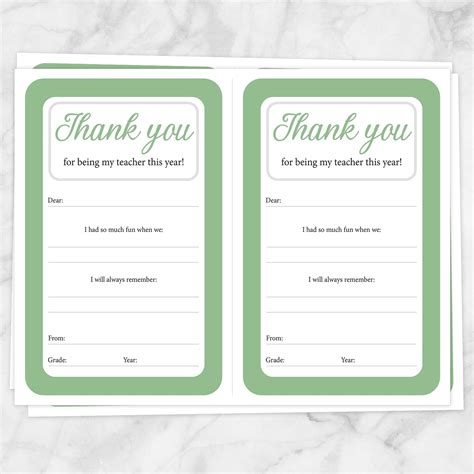thank you printables for teachers 6