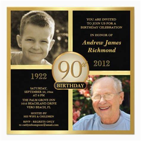 90th Birthday Invitation Template Free 15 90th Birthday Invitations