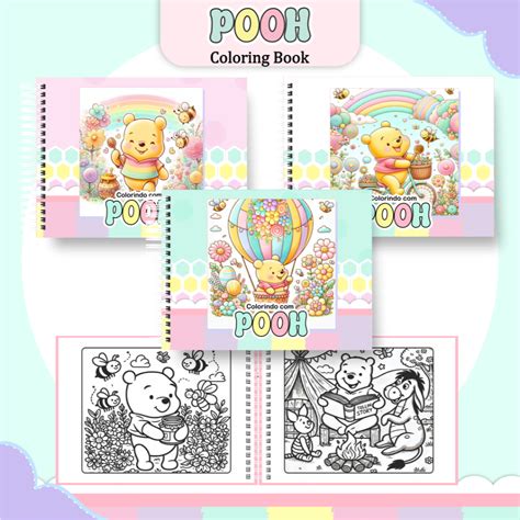 Livro De Colorir Ursinho Pooh Estilo Bobbie Goods Shopee Brasil