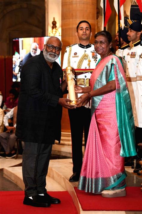 President Droupadi Murmu Confers Padma Shri To Marakathamani Keeravaani