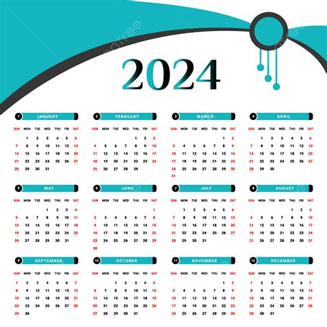 Diseno De Calendario Para 2024 Png Imagenes Transparentes Pngtree