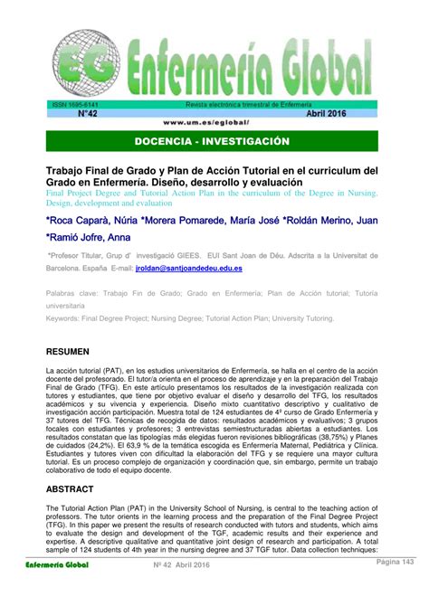 PDF Trabajo Final de Grado y Plan de Acción Tutorial en el currículum