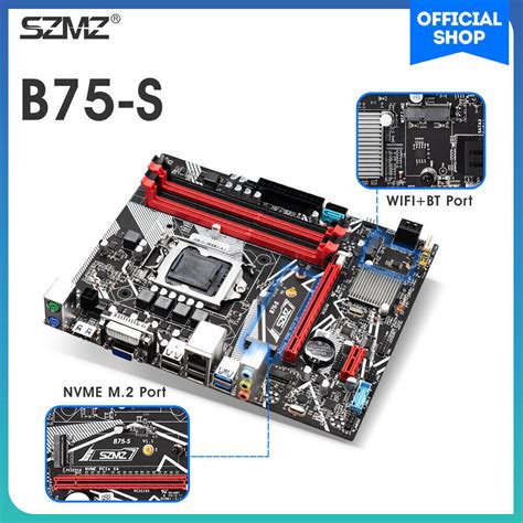 SZMZ B75 B75 S Motherboard Set LGA 1155 With I5 3570 Processor 256GB