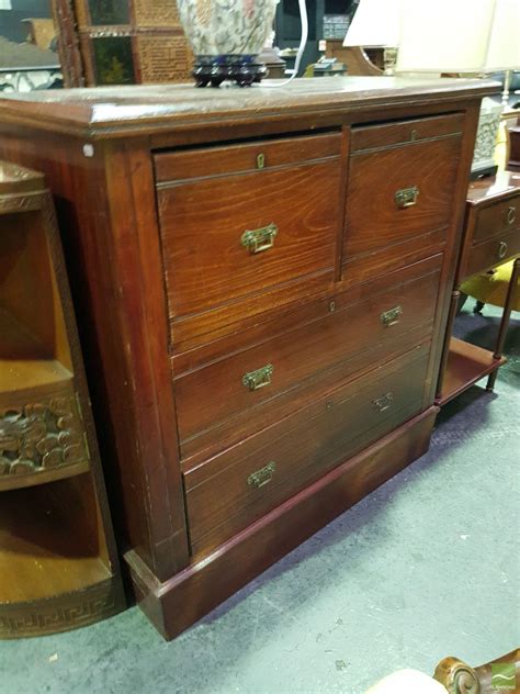 Lot Late Th Century Cedar Chest Of Four Drawers With Incised Line