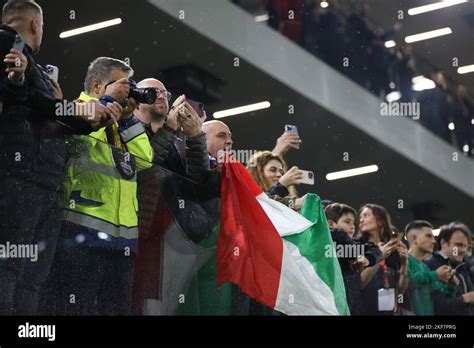 Albania Stadium, 16 November 2022, Italian fans during the football