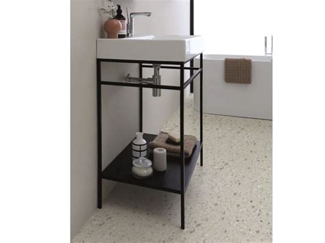 Floor Standing Stainless Steel Vanity Unit With Integrated Washbasin