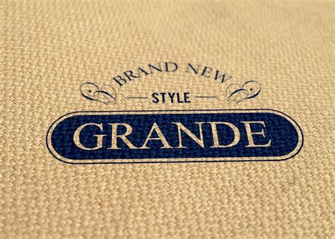 Premium Psd Jute Fabric Printing Logo Mockup