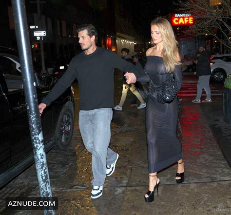 Brooks Nader Sexy Spotted Flashing Her Hot Booty And Thong In A Sultry See Through Black Dress