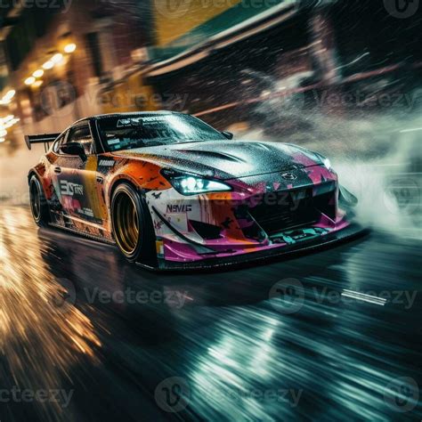 jdm drift car speed drifting japanese drone shot photography ...