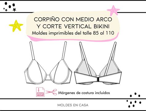 Molderia Imprimible Corpi O Con Medio Arco Y Corte Vertical Tanga Less Bikini Moldes En Casa