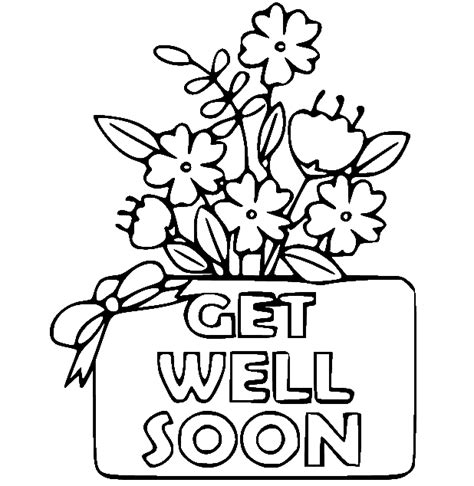 Free Get Well Soon Coloring Pages Pdf To Print Coloringfolder