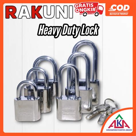 Jual Gembok Padlock Rakuni Nekel Chrome Panjang Pendek