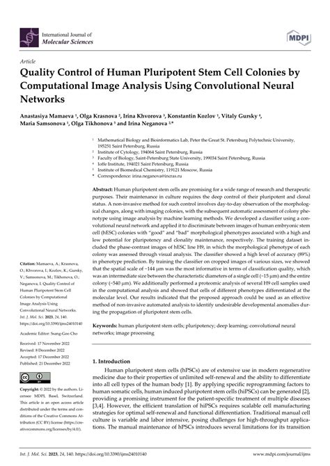 Pdf Quality Control Of Human Pluripotent Stem Cell Colonies By