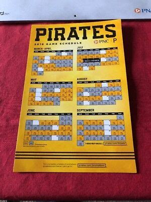 4 Pittsburgh Pirates Spring Training Cardboard Schedules Lot 1981 2