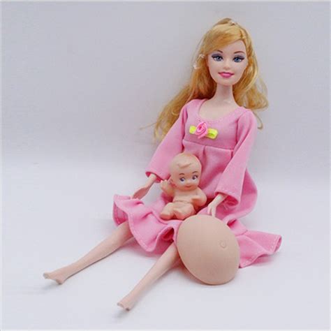 Boneca Barbie Mãe Grávida Com Bebê Em Sua Barriga Mercado Livre