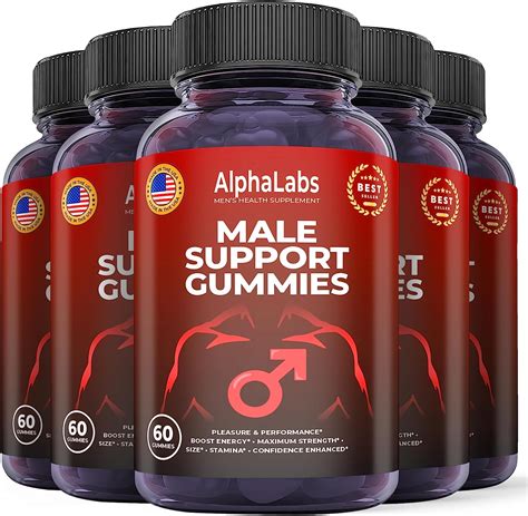 5 Pack Alpha Labs Male Gummies 300 Gummies