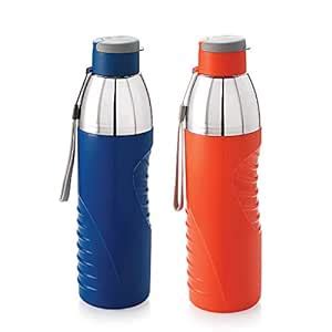 Cello Puro Gliss Plastic Water Bottle Set 900ml Set Of 2 Assorted