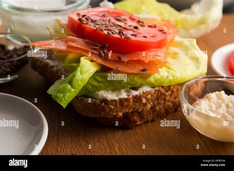 sandwich with ingredients Stock Photo - Alamy