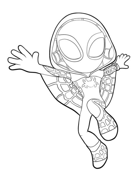 Spidey Miles Morales Coloring Page