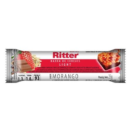 Barra De Cereal Morango Chocolate Light 25g Ritter Club Da