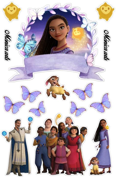 Topper De Bolo Princesa Wish Disney Em Topper De Bolo