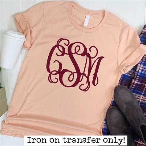 Monogram Iron On Monogram Iron On Transfer Iron On Letters Etsy