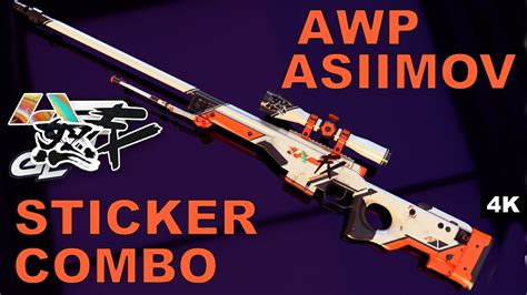 AWP Asiimov Sticker Combo Best Stickers For AWP Asiimov Skin 4K 60FPS