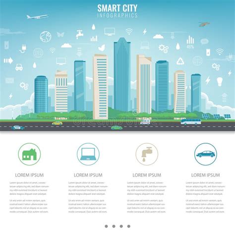 Ciudad Infographic Ciudad Moderna Con Los Elementos Infographic Ciudad